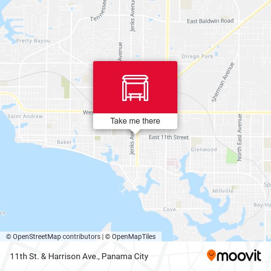 11th St. & Harrison Ave. map