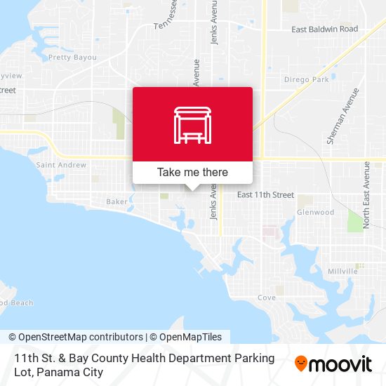 11th St. & Bay County Health Department Parking Lot map
