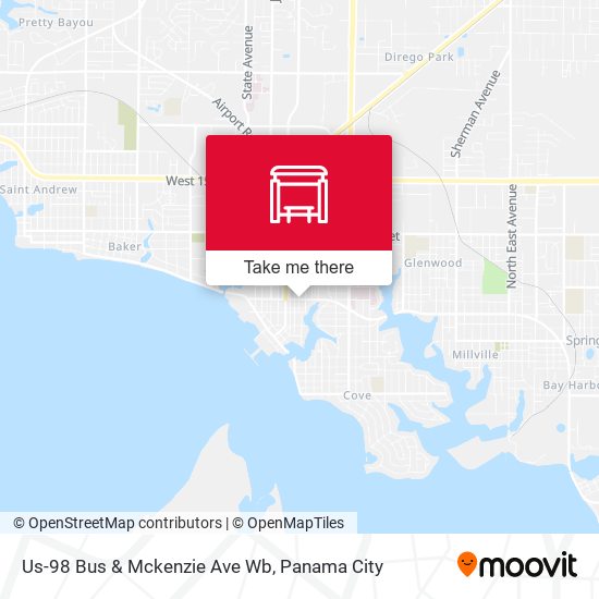Us-98 Bus & Mckenzie Ave Wb map