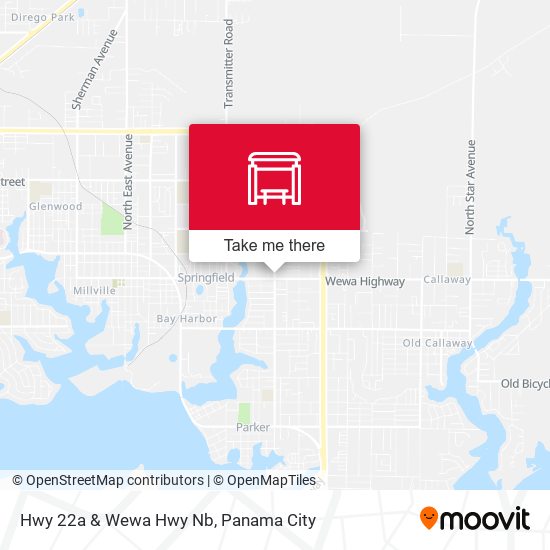 Hwy 22a & Wewa Hwy Nb map
