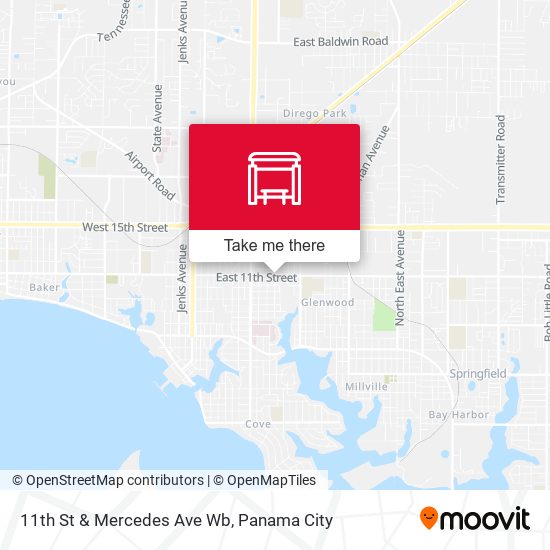 11th St & Mercedes Ave Wb map