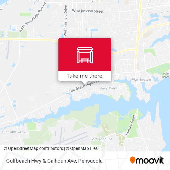 Gulfbeach Hwy & Calhoun Ave map