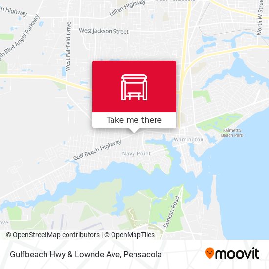 Gulfbeach Hwy & Lownde Ave map