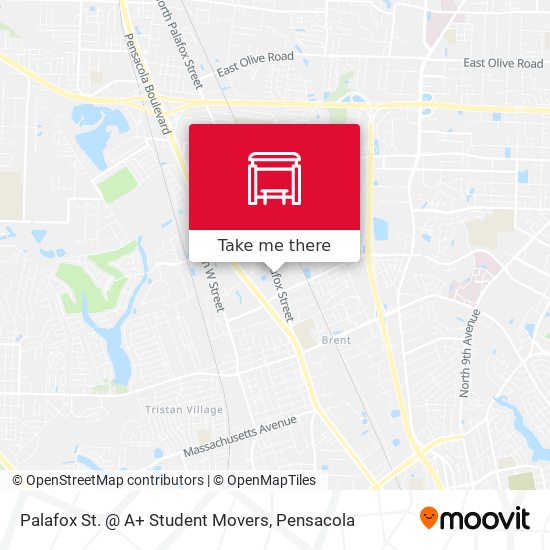 Palafox St. @ A+ Student Movers map