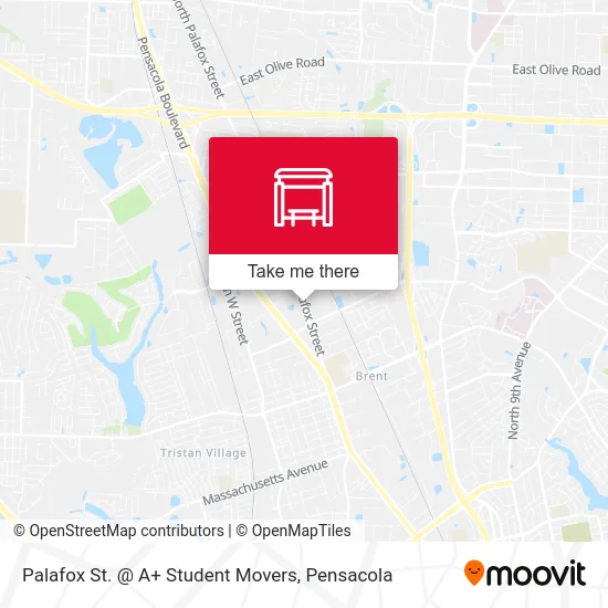 Palafox St. @ A+ Student Movers map