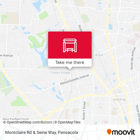 Montclaire Rd & Seine Way map