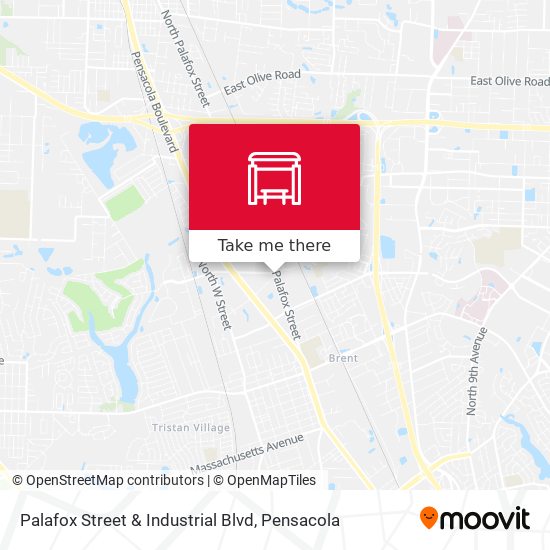 Palafox Street & Industrial Blvd map