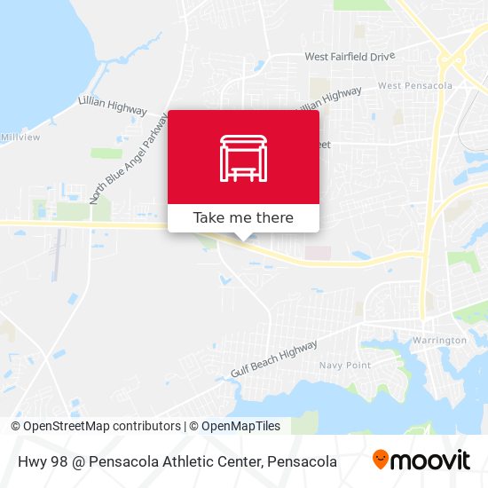 Hwy 98 @ Pensacola Athletic Center map