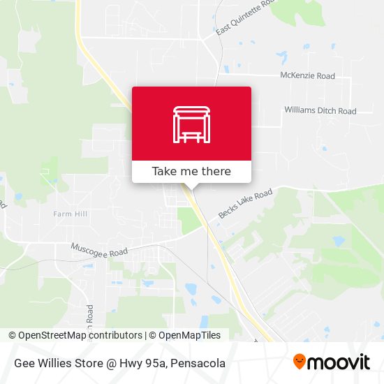 Mapa de Gee Willies Store @ Hwy 95a