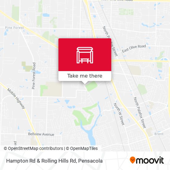 Hampton Rd & Rolling Hills Rd map