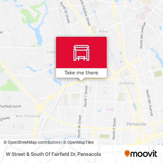 W Street & South Of Fairfield Dr map