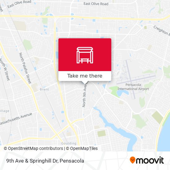 9th Ave & Springhill Dr map