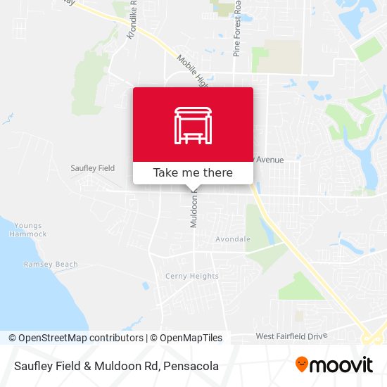Saufley Field & Muldoon Rd map