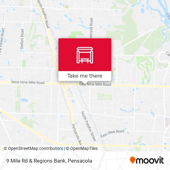 9 Mile Rd & Regions Bank map