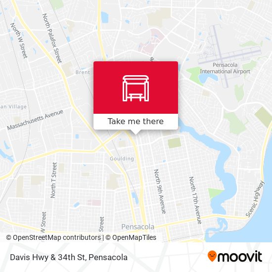 Davis Hwy & 34th St map