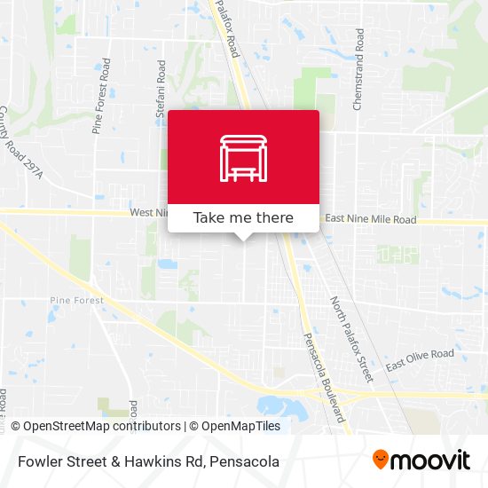 Fowler Street & Hawkins Rd map