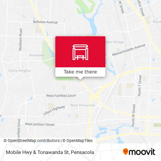 Mobile Hwy & Tonawanda St map