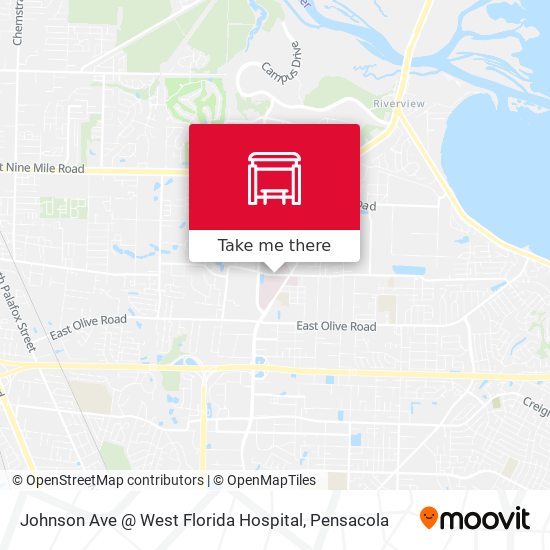 Johnson Ave @ West Florida Hospital map