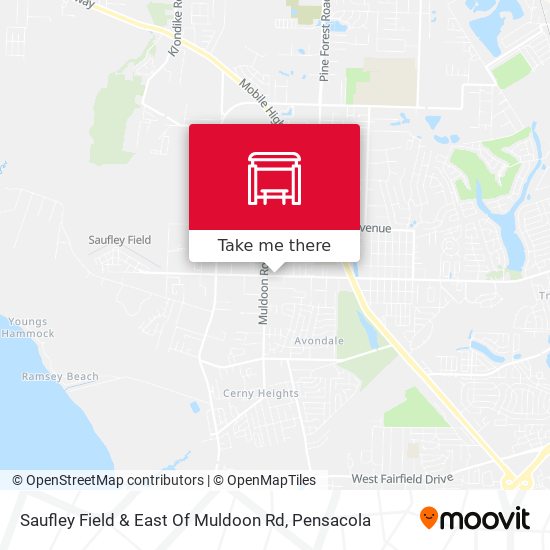 Mapa de Saufley Field & East Of Muldoon Rd