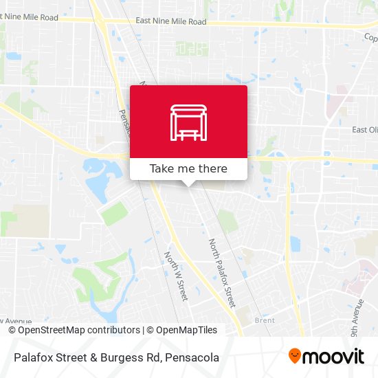Palafox Street & Burgess Rd map