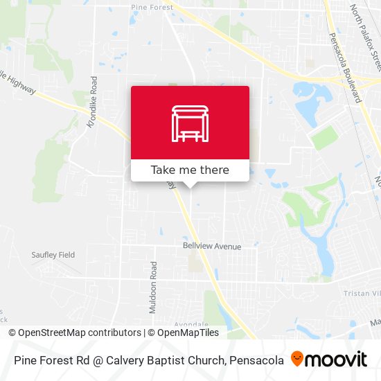 Pine Forest Rd @ Calvery Baptist Church map