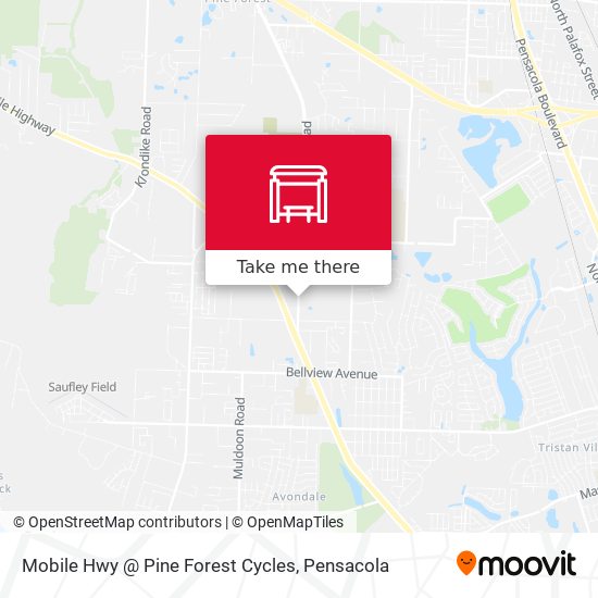 Mobile Hwy @ Pine Forest Cycles map