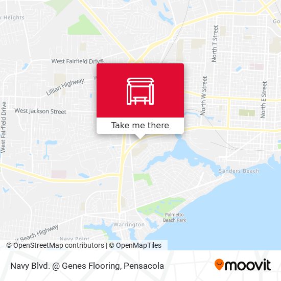 Navy Blvd. @ Genes Flooring map