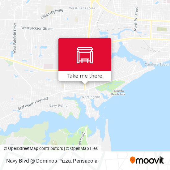 Navy Blvd @ Dominos Pizza map