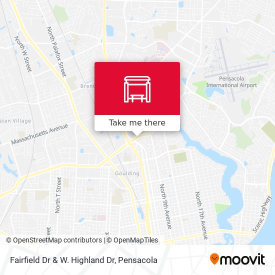 Fairfield Dr & W. Highland Dr map