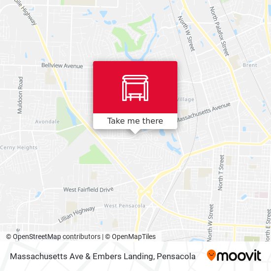Massachusetts Ave & Embers Landing map