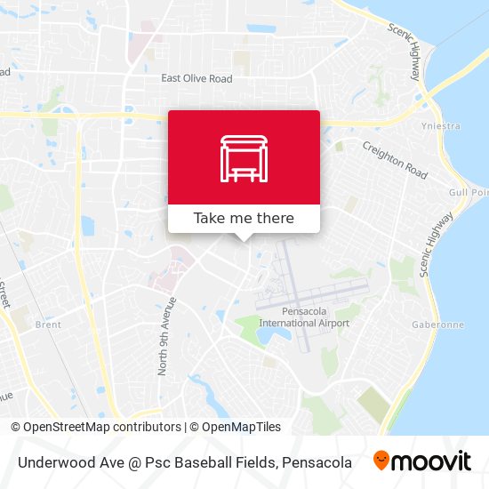 Underwood Ave @ Psc Baseball Fields map