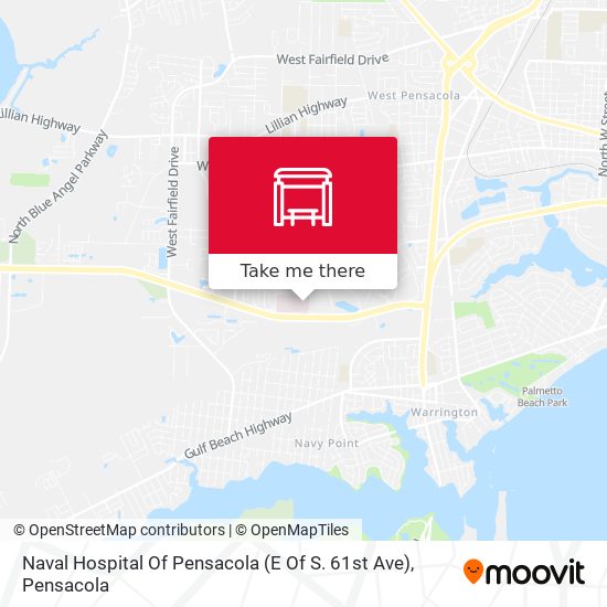 Naval Hospital Of Pensacola (E Of S. 61st Ave) map