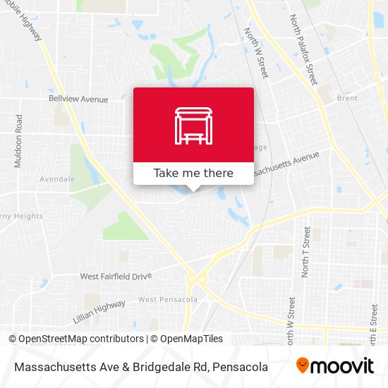Massachusetts Ave & Bridgedale Rd map