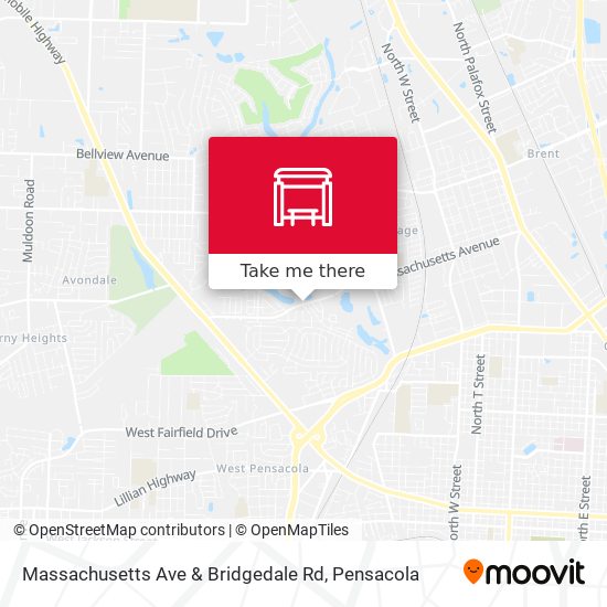 Mapa de Massachusetts Ave & Bridgedale Rd