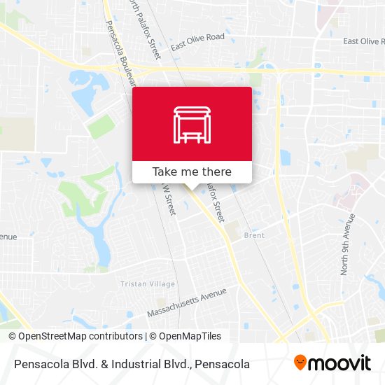 Pensacola Blvd. & Industrial Blvd. map