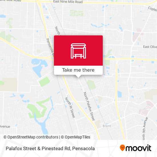 Palafox Street & Pinestead Rd map