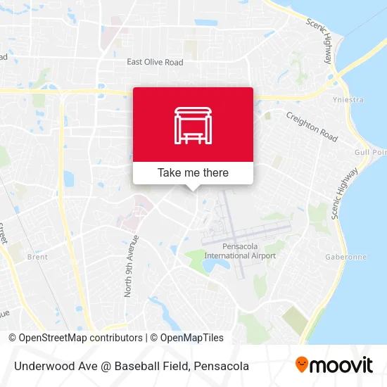 Mapa de Underwood Ave @ Baseball Field