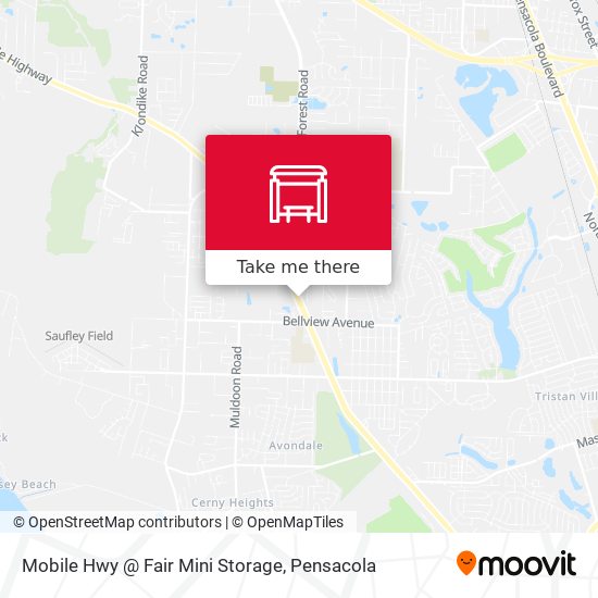 Mobile Hwy @ Fair Mini Storage map