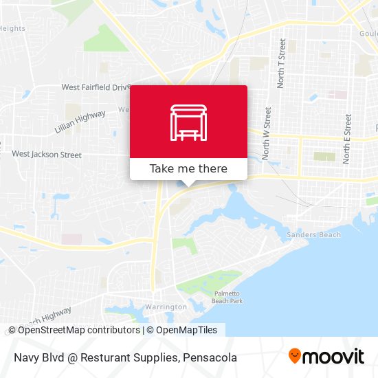Mapa de Navy Blvd @ Resturant Supplies