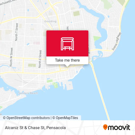 Alcaniz St & Chase St map