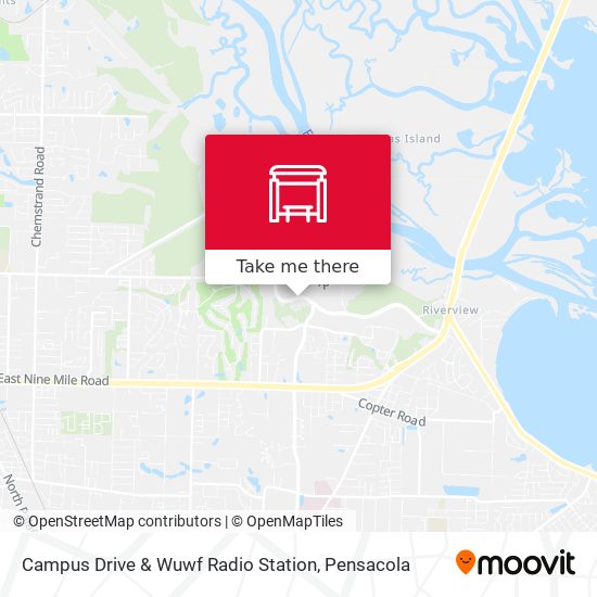 Campus Drive & Wuwf Radio Station map