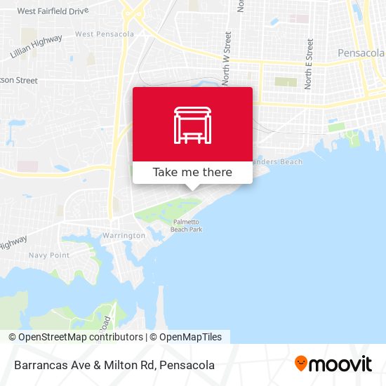 Barrancas Ave & Milton Rd map