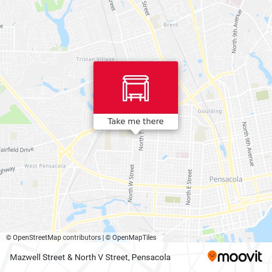 Mazwell Street & North V Street map
