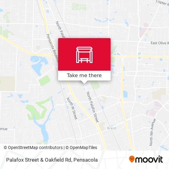 Palafox Street & Oakfield Rd map