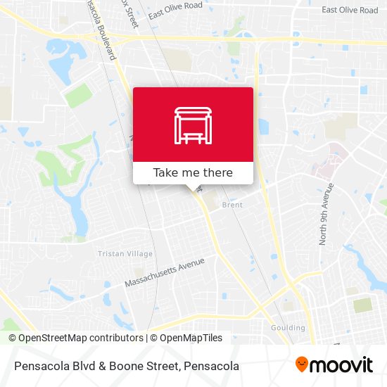Mapa de Pensacola Blvd & Boone Street