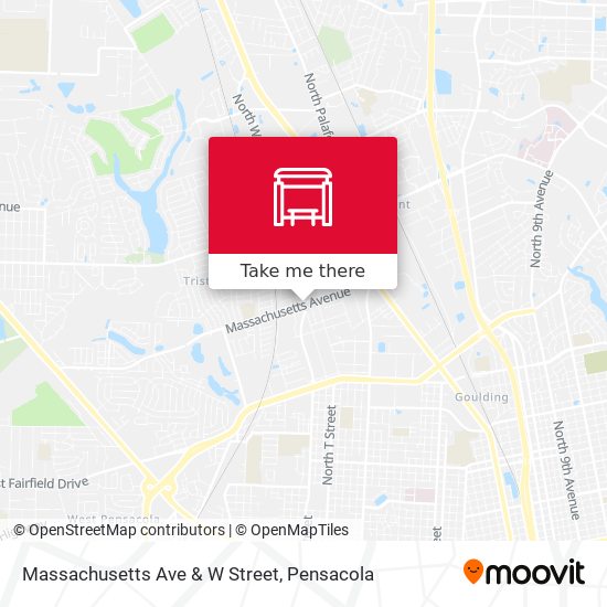Massachusetts Ave & W Street map