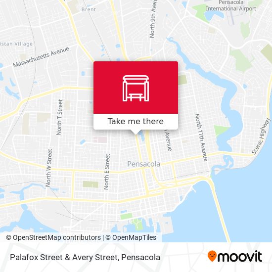 Palafox Street & Avery Street map