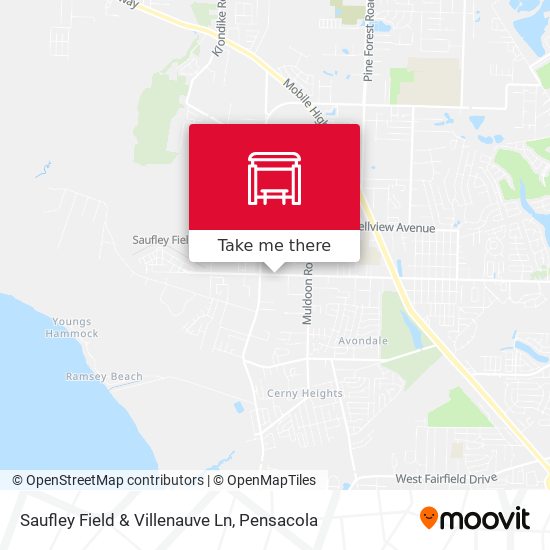 Saufley Field & Villenauve Ln map