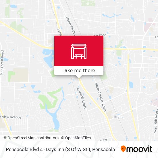 Mapa de Pensacola Blvd @ Days Inn (S Of W St.)