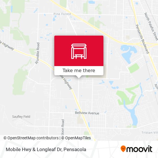 Mobile Hwy & Longleaf Dr map